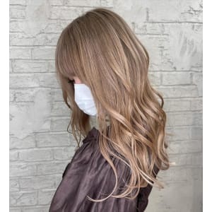 クリームベージュホワイトブロンド暖色系カラー2171