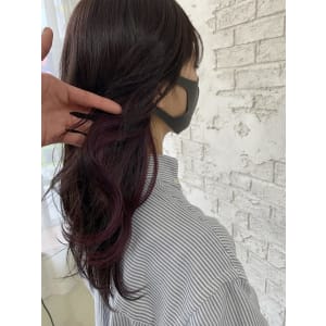 カシスパープルインナーカラー暖色系8018