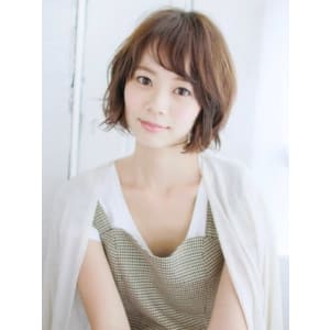 ゆる毛先のバルーンボブ
