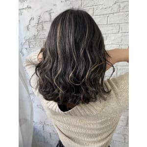 ハイライトカラーグレージュ艶カラーくすみベージュ6155