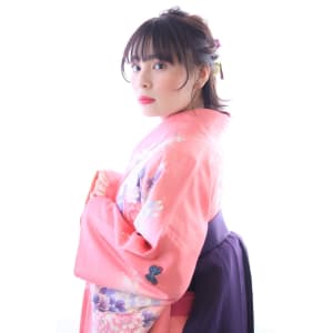 卒業式 袴 ボブ 編み込みアレンジ《marche田嶋》