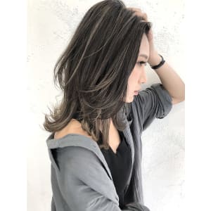 Rumor×【ハイライトグラデーションカラー】アッシュグレー