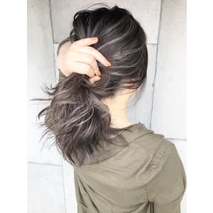 Rumor×ハイライトカラーアッシュグレージュセミウェットロ