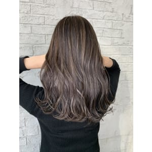 ハイライトカラーグレージュことりベージュ透け感6162
