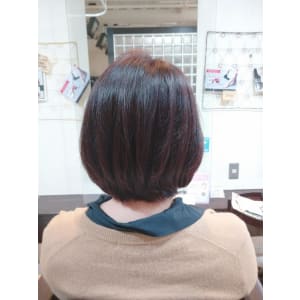 美髪カラー 大人ピンク