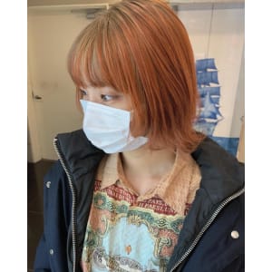 10代20代似合わせウルフカットオレンジカラー春/naomi