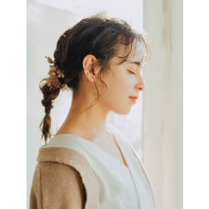 簡単三つ編みアレンジ