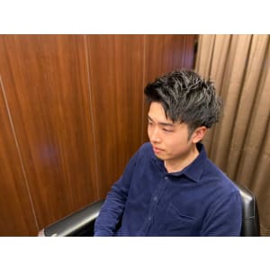 ツーブロ×束間パーマ