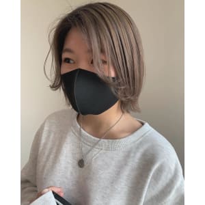 10代20代似合わせボブくすみベージュカラー/naomi