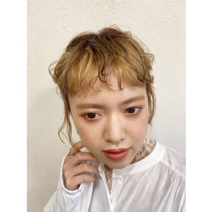 ゆるふわ前髪アレンジハーフアップ風