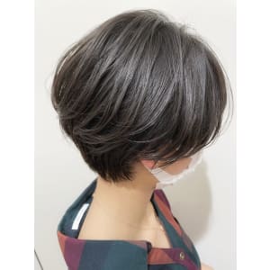丸みショート_グレージュ