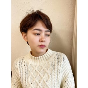 ハンサム風アレンジショート
