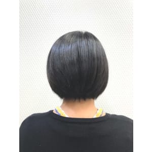 小顔/ショート/ショートボブ/黒髪/白髪染め/40代50代
