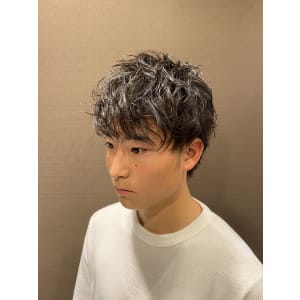 スパイラルパーマ×マッシュ