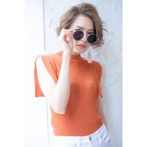 クールなかきあげバング　大人ショート