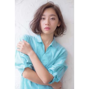 ラベンダーグレージュ☆抜け感ボブ