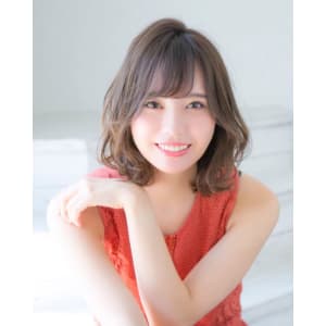 小顔見せフェザーパーマ