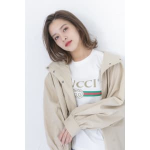 大人可愛いかきあげハイトーンベージュ