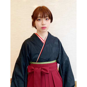 卒業式袴着付け