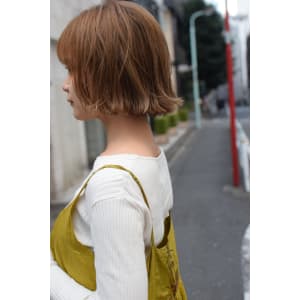 【miel hair新宿】外はねボブ×ミルクティーベージュ