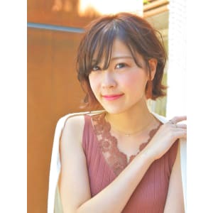 切りっぱなしボブ×ベリーピンク