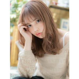 シースルーメルティーカラー小顔ストカール　ペールカラー
