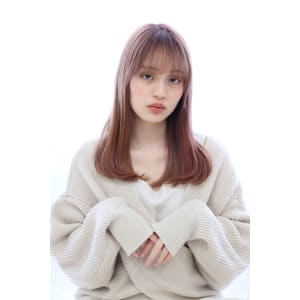 さらっとお洒落ピンクベージュストレート - hair+resort valentine【ヘアリゾートバレンタイン】掲載中