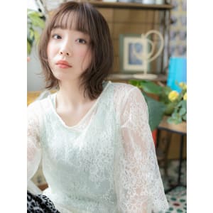 濡れ髪フェザーバング小顔前下がりロングボブ　ブラウン - COVER HAIR bliss 川口東口駅前店【カバー ヘア ブリス】【カバー ヘア ブリス カワグチヒガシグチエキマエテン】掲載中