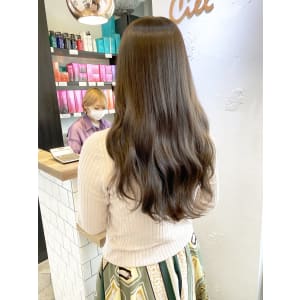 透明感シアグレージュカラー