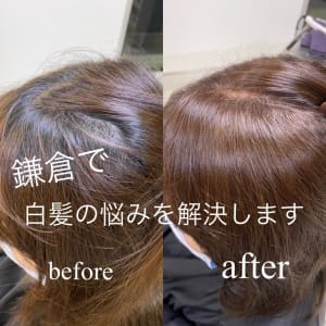 ハイライトカラー/明るい白髪染め/西原晃