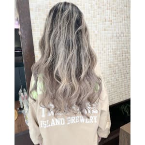 ★バレイヤージュ×プラチナシルバーベージュ★