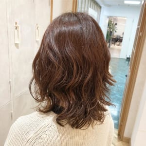 ゆるふわパーマ　ミディアム