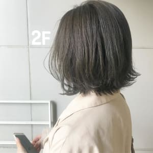 ボブ、透明感ミントアッシュ、韓国ヘア