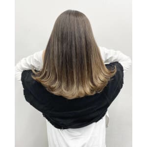 グラデーションベージュミディ