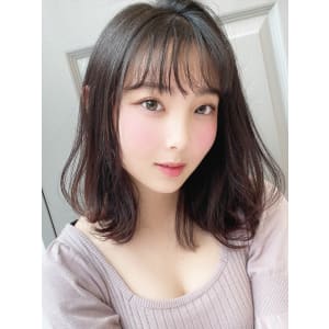 [MAXBEAUTY]シースルーバングゆらぎロブヘアー☆