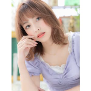 バレイヤージュ韓国風ピンクグラデーション　ニュアンスカラー