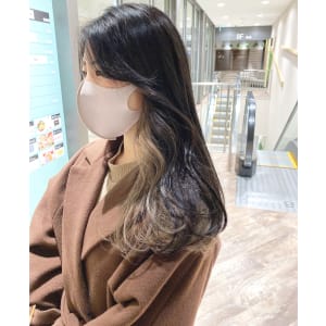 ☆インナーグレージュ　透明感　ケアブリーチ　ロングヘア　