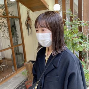 《中目黒サロンe's》梅雨の時期に◎ツヤ髪外はねボブ【小林】