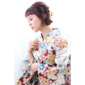 【marche とや】浴衣ヘアセット ボブアレンジ ハーフア