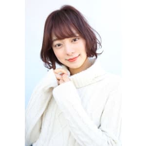 ◆REAN 京田辺/新田辺◆ピンクベージュが可愛いボブ