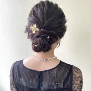 結婚式おだんごスタイル