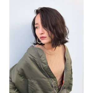TAKUYA 切りっぱなしボブ×コバルトグレージュ