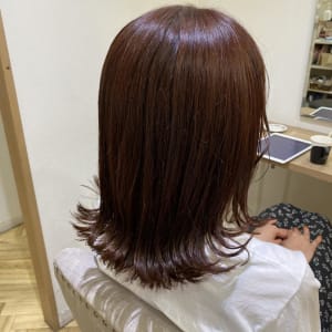 ピーチベージュカラーstylist高橋