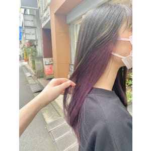 インナカラー　イヤリングカラー　ラベンダーピンク