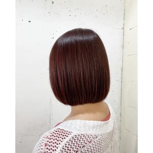 チェリーレッド×ミニボブ - Lourdes hair design【ルルドヘアーデザイン】掲載中