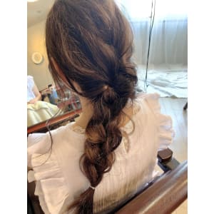 簡単可愛い☆サイド編みおろし