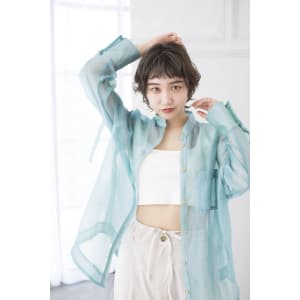 【Totia堀江】オン眉ショート×スローカラー