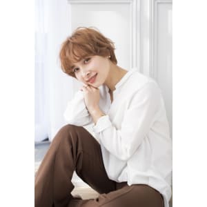 【Totia梅田】大人かわいいショート×ことりベージュ