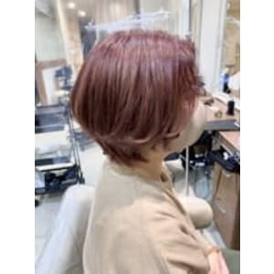 ショートボブ　ピンクベージュ【Ash大泉学園 横山】