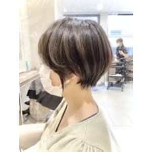 オリーブグレージュ×ショートボブ【Ash大泉学園 横山】